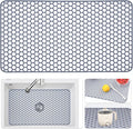 Silicone Sink Protectors for Kitchen Sink - 26"x 14" Kitchen Protector Accessory, Non-Slip Heat Resistan Mat for Bottom of Farmhouse Stainless Steel Porcelain, Dishwasher Safe (Gray)