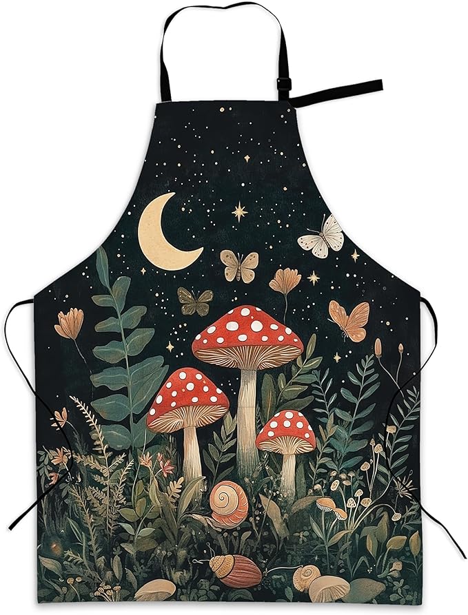 Cooking Apron for Women and Men,Adjustable Chef Bib Apron with 2 Pockets, Water and Oil Resistant for Kitchen Use