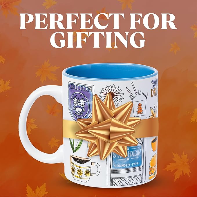 Silver Buffalo Gilmore Girls Destination Locations Icons Ceramic Mug, 20 Ounces