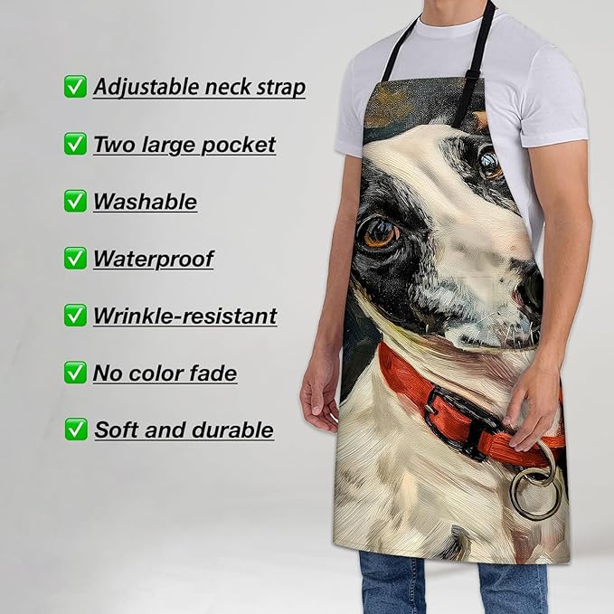 Rooster Apron for Women Men 28x33in, Kitchen Chef Aprons with 2 Pockets, Polyester, Chicken Apron