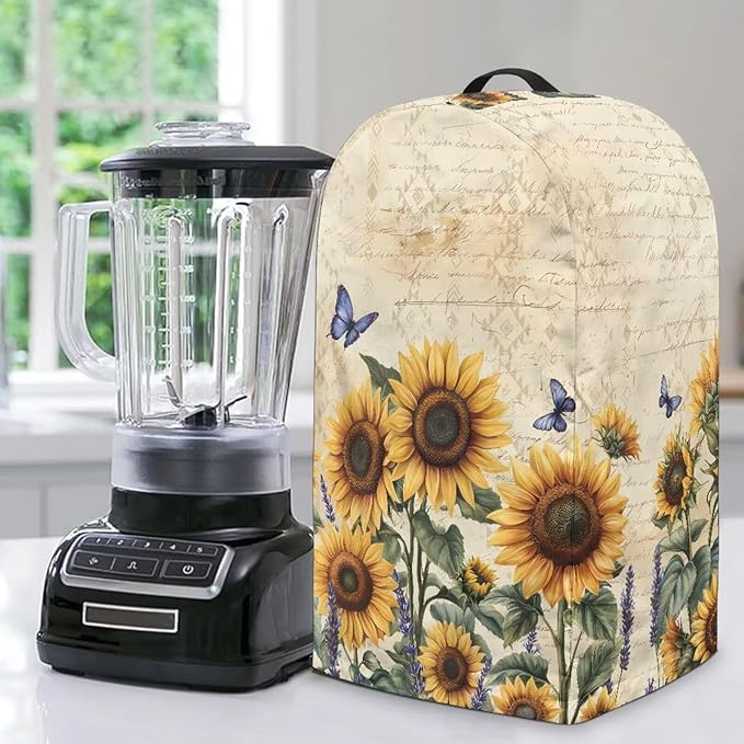 Reindeer Flowers Blender Cover Dust Cover Appliance Dust Cover for Small Food Processor Coffee Maker Juice Maker, Easy Clean