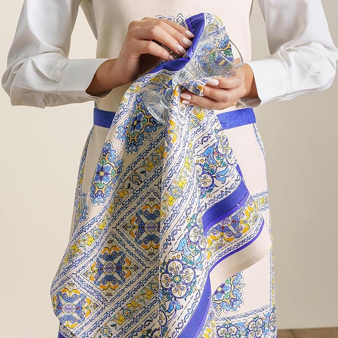 Maison d' Hermine 100% Cotton Apron for women with Pocket Kitchen Chef Apron for Men Cooking Gardening Server Waitress