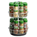 McCormick Gourmet Two Tier Chrome 16 Piece Organic Spice Rack Organizer with Spices Included, 15.41 oz