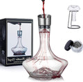 YouYah Iceberg Wine Decanter Set with Aerator Filter,Drying Stand and Cleaning Beads,Red Wine Carafe,Wine Aerator,Wine Gift,100% Hand Blown Lead-free Crystal Glass (1400ML)