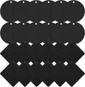 Dandat 24 Pcs Silicone Trivets Mats Bulk Silicone Pot Holders Hot Dishes Multipurpose Non Slip Hot Pads Heat Resistant Mat for Kitchen Countertops Table Restaurants Church Gatherings(Black)