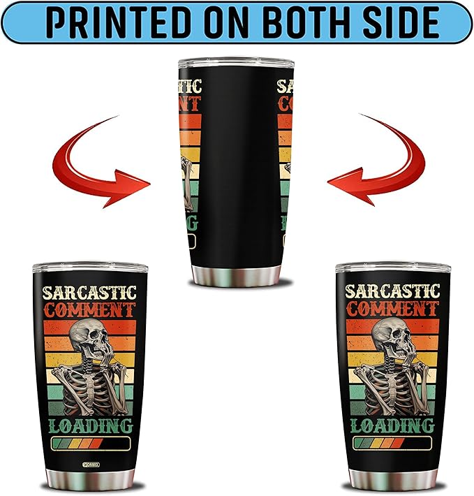 Funny Gifts Sarcastic Comment Loading Travel Cup Coffee Mug Stainless Steel Tumbler 20oz Birthday Christmas Gag Gift For Men Women Friend Coworker Present Ideas for Work Bestie Boss