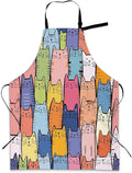 Cooking Apron for Women and Men,Adjustable Chef Bib Apron with 2 Pockets, Water and Oil Resistant for Kitchen Use