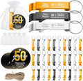 Dandat 54 Sets 50th Birthday Party Favors for Guests Birthday Beer Opener Keychain Cheers to 50 Bottle Opener Keychain with Thank You Cards and Gift Bags for Anniversary Wedding Party Favors