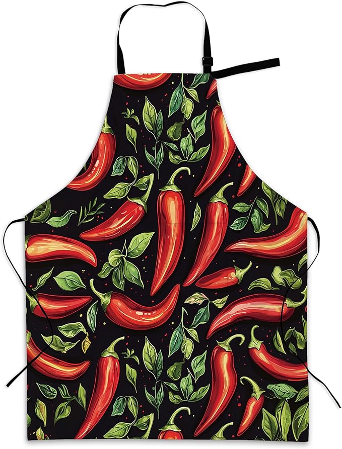 Kitchen Apron with Pocket,Waterproof Adjustable Neck and Long Ties, Cooking Baking Gardening Painting Apron for Women