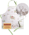 Maison d' Hermine 100% Cotton Apron for women with Pocket Kitchen Chef Apron for Men Cooking Gardening Server Waitress