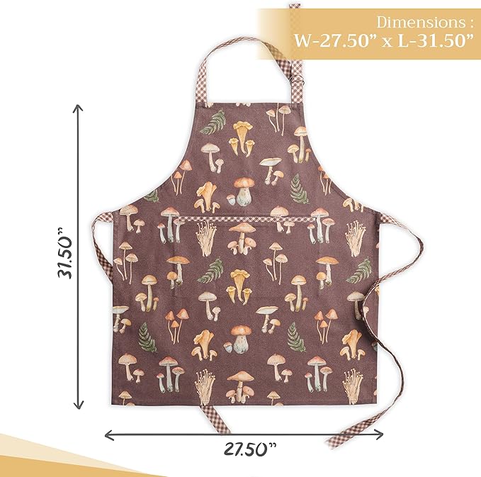 Maison d' Hermine 100% Cotton Apron for women with Pocket Kitchen Chef Apron for Men Cooking Gardening Server Waitress