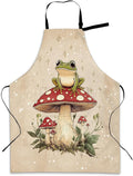 Kitchen Apron with Pocket,Waterproof Adjustable Neck and Long Ties, Cooking Baking Gardening Painting Apron for Women