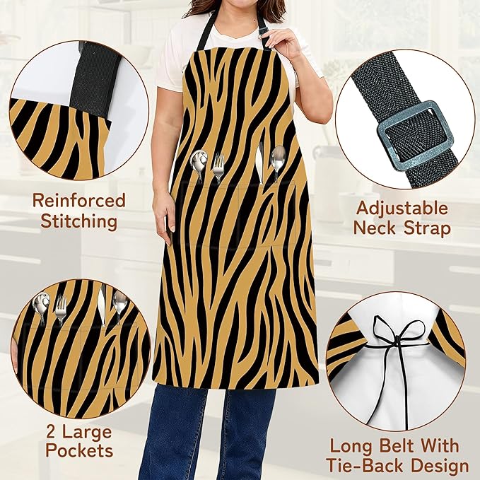 Adjustable Kitchen Apron with Pockets for Women and Men,Soft Chef Apron for Cooking, BBQ, and Grill
