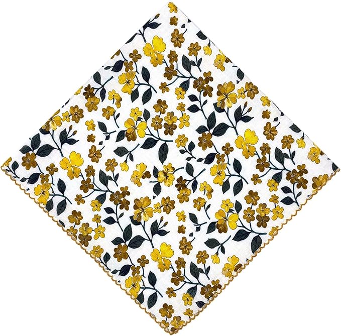 21x21 inches 100% Cotton Bandana for Women - Soft Square Scarf, Multi-Purpose Head Covering, Hair Bandana