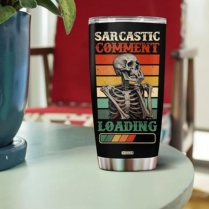 Funny Gifts Sarcastic Comment Loading Travel Cup Coffee Mug Stainless Steel Tumbler 20oz Birthday Christmas Gag Gift For Men Women Friend Coworker Present Ideas for Work Bestie Boss