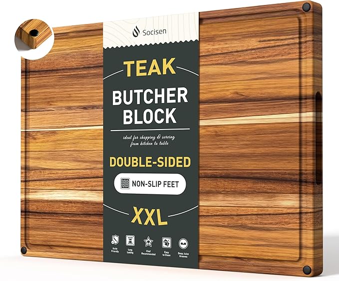 Cutting Board Wood Chopping Board Double Sided Charcuterie Boards Serving Board Kitchen Essential House Warming Hostess Host Gift Serving Tray for Christmas Wedding Birthday Anniversary Slate Gray