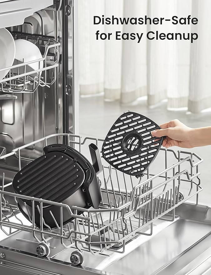 COMFEE' Compact 2.1 Quart Air Fryer with 12 Menu Options, Adjustable Timer & Temperature Control 180-400 degrees F, Dishwasher-Safe Nonstick Fry Basket