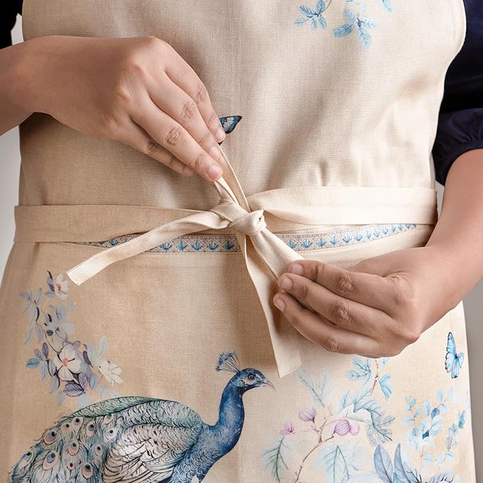 Maison d' Hermine 100% Cotton Apron for women with Pocket Kitchen Chef Apron for Men Cooking Gardening Server Waitress