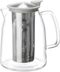 FORLIFE Mist Iced Tea Jug with Basket Infuser, 68-Ounce, White