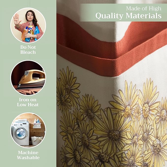 Maison d' Hermine 100% Cotton Apron for women with Pocket Kitchen Chef Apron for Men Cooking Gardening Server Waitress