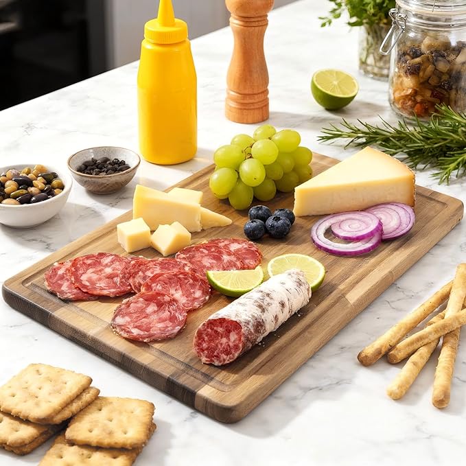 Personalized Acacia Wood Cutting Board Gift - Laser Engraved Custom Board,Printed in USA,Customizable Acacia Wood Cutting Board Eco-Friendly Woodfor Weddings, Housewarming & Christmas