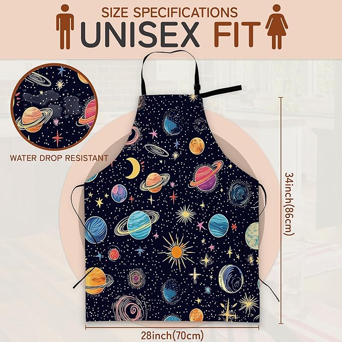 Adjustable Kitchen Apron with Pockets for Women and Men,Soft Chef Apron for Cooking, BBQ, and Grill