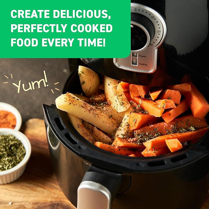 Air Fryer Cheat Sheet Magnets Cooking Guide Booklet - Air Fryer Cookbooks - Air Fryer Liners - Air Fryers Kitchen Gifts Gadgets 2025 and 2026 - Air Fryer Accessories - Air Fryer Cooking Guide