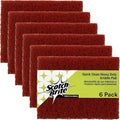 3M Scotch-Brite Griddle Cleaning, Quick Clean Heavy Duty Scour Pad, 4 in x 5.25 in, 6 Pads/Pack, For Baked On Food and Cooking Oils, Use on Hot or Cool Griddle