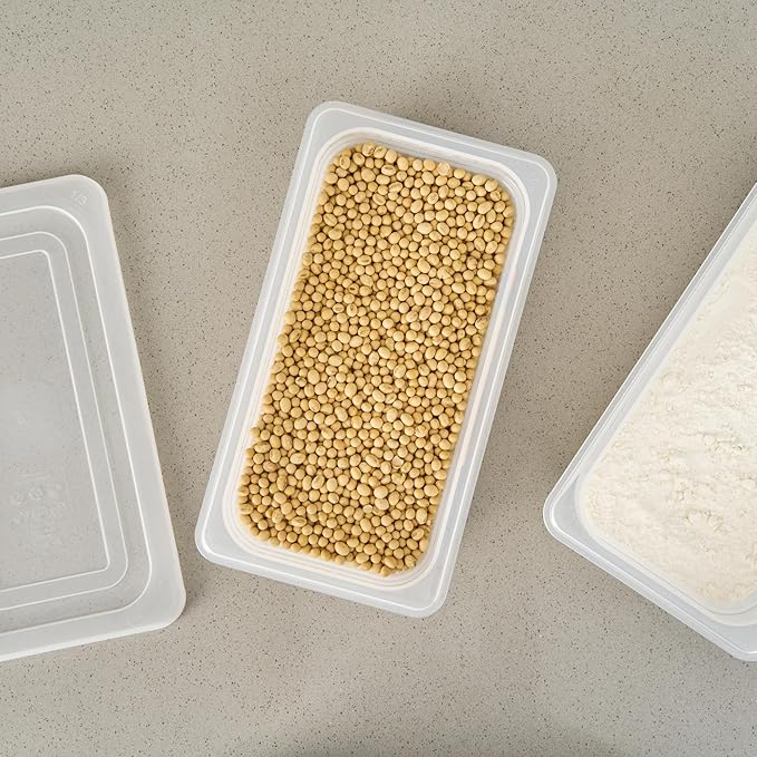 Restaurantware Food Storage Container 1 Pack of 12.7 x 6.8 x 2.5 Inches Plastic Stackable Storage Box White Reusable Label Container Dishwasher Safe For Restaurants And Kitchens