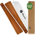 12 Inch Acacia Wood Spatula for Cast Iron, Small Wooden Flipper, Egg Scraper, Flat Turner, Multipurpose Cooking Utensil, Set of 2 Spatulas for Flipping, Scraping, Serving & Turning