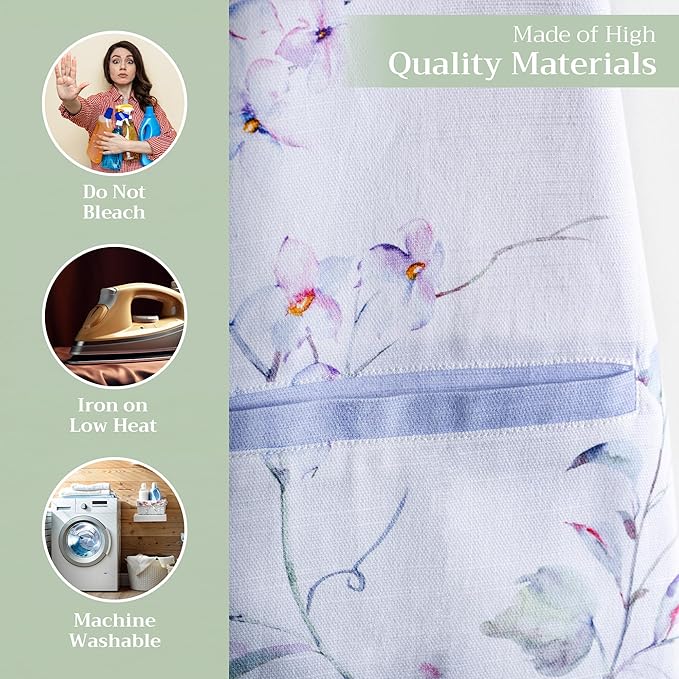 Maison d' Hermine 100% Cotton Apron for women with Pocket Kitchen Chef Apron for Men Cooking Gardening Server Waitress
