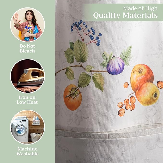Maison d' Hermine 100% Cotton Apron for women with Pocket Kitchen Chef Apron for Men Cooking Gardening Server Waitress