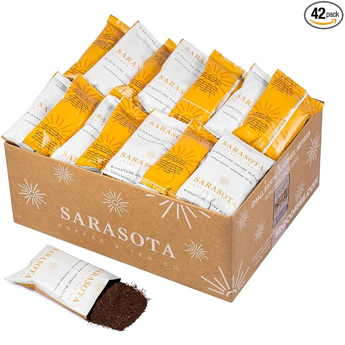 Coffee Packets – 1.5oz Hotel Coffee Packets, Breakfast Blend Ground Roast, Pre-Measured Single-Pot Brew Bags for 12 Cup Makers (42 Count)