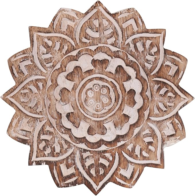 Easter Gifts Set of 4 Wooden Trivet for Hot Dishes Pots and Pans Tea Pot Holders Nonslip Heat Resistant Kitchen Counter Accessories Housewarming Gift (MD2205) 8" Diameter