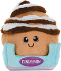 iscream Play with Your Food Kawaii Cinnamon Bun Embroidered Accent 8" x 9" Furry Play Pillow