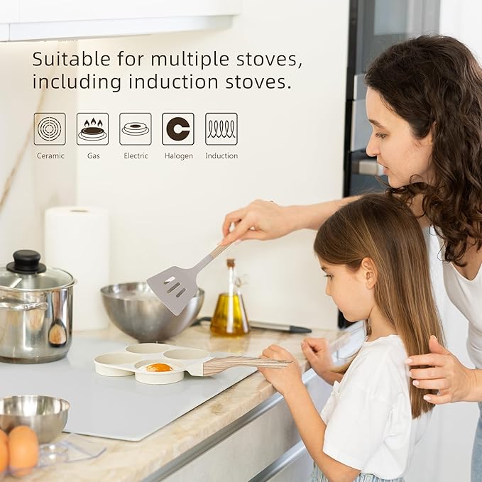 20Pcs Pots and Pans Set Non Stick, Kitchen Nonstick Cookware Sets, White Granite Induction Cookware Non Toxic Cooking Set w/Frying Pans, Saucepans, 4 Cup Pan, PFOS & PFOA Free