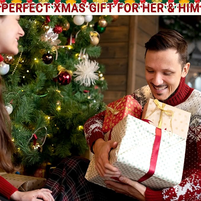 4 Pack Funny Christmas Kitchen Aprons for Women Men Adjustable Cooking Chef Aprons Waterproof Bib Aprons Cute Xmas Party Gift