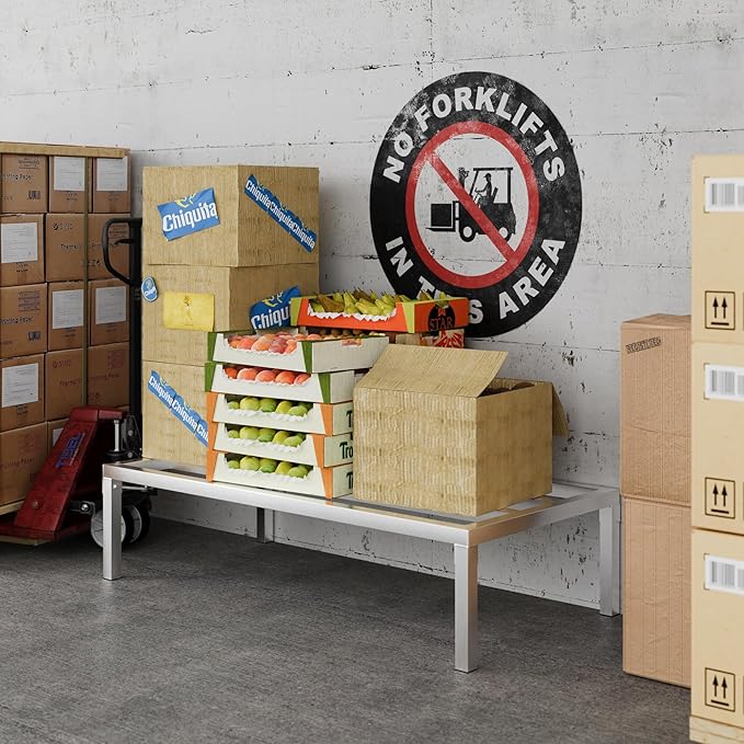 Aluminum Dunnage Rack 48" x 24" | 12" Off The Floor | 1100 Lbs Capacity