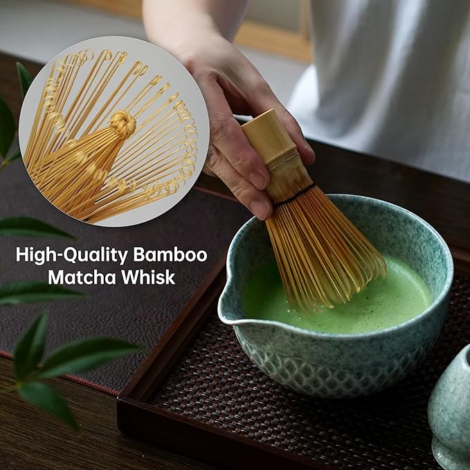 Matcha Whisk Set-Matcha Kit 7 Pcs, Matcha Set Birthday Gifts for Matcha Lover (G)