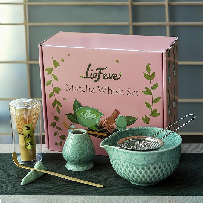 Matcha Whisk Set-Matcha Kit 7 Pcs, Matcha Set Birthday Gifts for Matcha Lover (G)