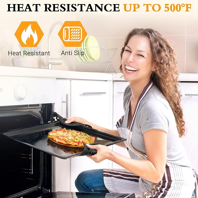 Silicone Trivet Mat Set of 3 Heat Resistant Black Pot Holders for Non-Slip Hot Pans Thick Creative Shapes for Dining Table Kitchen Countertops Tablecloth Protection
