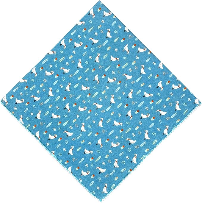 21x21 inches 100% Cotton Bandana for Women - Soft Square Scarf, Multi-Purpose Head Covering, Hair Bandana