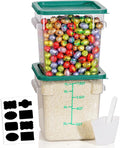 8QT Clear Food Storage Containers: 2 PCS[Food Grade][Hot&Cold Resistant] NSF Food Storage Containers with Lids for Home Restaurant Kitchen Storage Pizza Proof Dough, BPA Free(GREEN N11)