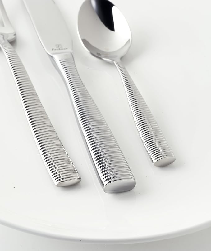 Fortessa Ringo 18/10 Stainless Steel Flatware Espresso Spoon, Set of 12