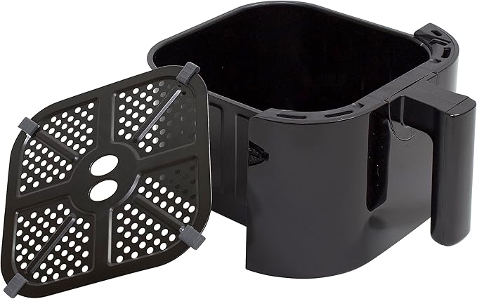 West Bend Compact Air Fryer 5-Quart Capacity with Digital Controls LCD Display and 10 Cooking Presets with Shake Reminder, Nonstick Frying Basket, 1500-Watts, Black