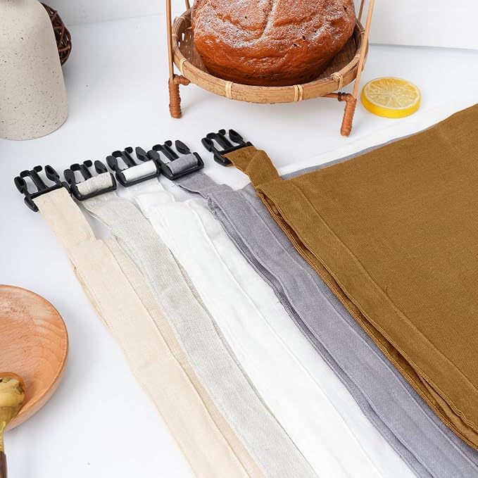 2 Pcs 100% Linen Bread Bags for Homemade Bread 13 x 19.6 Inches Reusable Sourdough Bread Storage Bag with Zipper (White)