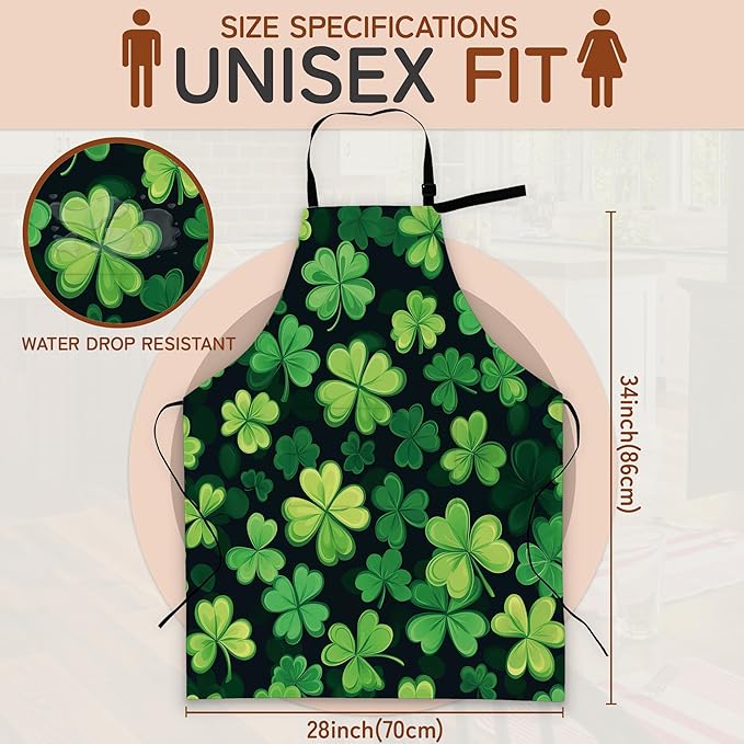 Cooking Aprons for Men and Women,Adjustable Bib Chef Apron with 2 Pockets, Soft and Durability Kitchen Apron