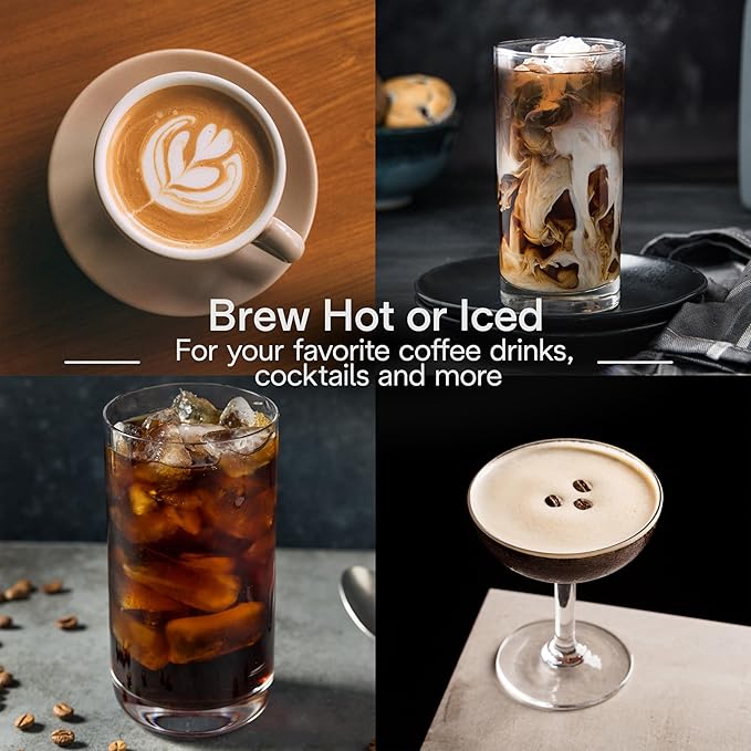 De'Longhi La Specialista Opera Espresso Machine – Cold Brew & Espresso Maker with Smart Tamping, Burr Grinder, Milk Steam Wand/Frother & 19-Bar Pressure – For Lattes & Cappuccinos