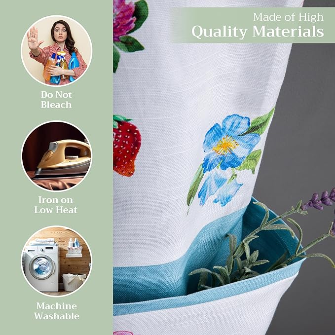 Maison d' Hermine 100% Cotton Apron for women with Pocket Kitchen Chef Apron for Men Cooking Gardening Server Waitress