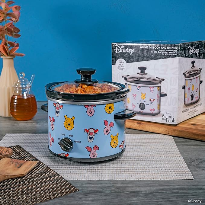Uncanny Brands Disney Winnie the Pooh and Friends 2qt Slow Cooker - Small Kitchen Appliance